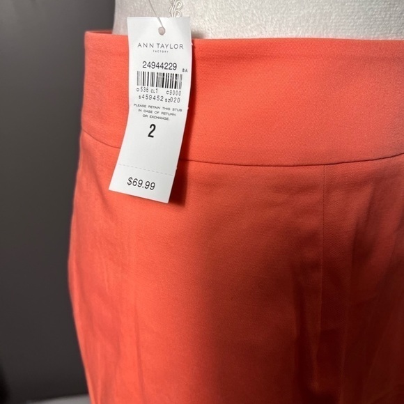 Ann & Taylor coral a line skirt. Size 2. - Picture 4 of 17